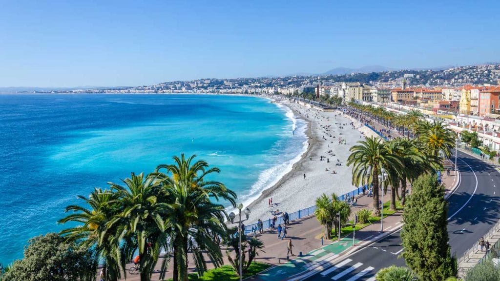 Photo de Nice baie des anges vue depuis la coline du chateau